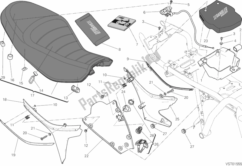 Toutes les pièces pour le Siège du Ducati Scrambler Flat Track PRO 803 2016